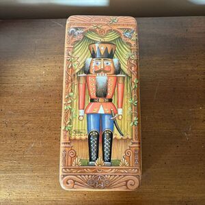 Nutcracker Fantasy Tin Can Randal Spangler 9.5 x 4 Christmas Collectible